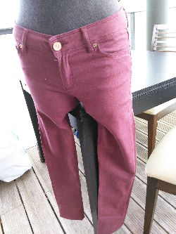 Pantalon slim violet marque Zara